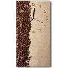 Sklenené hodiny vertikálne Kuchyňa hnedej fazule 30x60 cm Sklenené hodiny vertikálne Kuchyňa hnedej fazule 30x60 cm