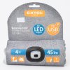 AKCIA!!!Čiapka s čelovkou, SIVÁ 4x LED,45lm, 300aMh USB nabíjanie AKCIA!!!Čiapka s čelovkou, SIVÁ 4x LED,45lm, 300aMh USB nabíjanie