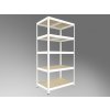 Regál do technickej miestnosti Biedrax 45 x 60 x 210 cm, biely, 5 políc OSB 10 mm, nosnosť 200 kg na policu Regál do technickej miestnosti Biedrax 45 x 60 x 210 cm, biely, 5 políc OSB 10 mm, nosnosť 200 kg na policu
