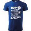 1984 v kocke - Klasické pánske tričko vyššej gramáže - 3XL ( Kráľovská modrá ) 1984 v kocke - Klasické pánske tričko vyššej gramáže - 3XL ( Kráľovská modrá )