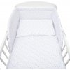 NEW BABY 3-dielne posteľné obliečky New Baby 90/120 cm biele šedé hviezdičky