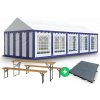 Záhradný Party stan 5x10m PVC PREMIUM + PIVNÉ SETY 10ks + PLASTOVÁ PODLAHA 200ks Záhradný Party stan 5x10m PVC PREMIUM + PIVNÉ SETY 10ks + PLASTOVÁ PODLAHA 200ks