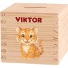 ČistéDrevo Detská drevená pokladnička - Divoká Ázia Zvoľte zvieratko: Tiger ČistéDrevo Detská drevená pokladnička - Divoká Ázia Zvoľte zvieratko: Tiger