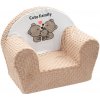 Detské kreslo z Minky New Baby Cute Family cappuccino Detské kreslo z Minky New Baby Cute Family cappuccino