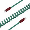 Newell Kabel USB-C - USB-C 100 W, 1,5 m, silikonový, spirálový, zeleno-vínový Newell Kabel USB-C - USB-C 100 W, 1,5 m, silikonový, spirálový, zeleno-vínový