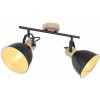GLOBO 54018-2S WIHO stropné bodové svietidlo/spot 2xE27 čierna, imitácia dreva GLOBO 54018-2S WIHO stropné bodové svietidlo/spot 2xE27 čierna, imitácia dreva
