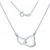 Silvego Strieborný náhrdelník Spojená srdce SMJN059FP7 Silvego Strieborný náhrdelník Spojená srdce SMJN059FP7