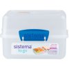 Sistema TO GO Krabička na desiatu s 2 oddielmi 1,4 l, modrá Sistema TO GO Krabička na desiatu s 2 oddielmi 1,4 l, modrá