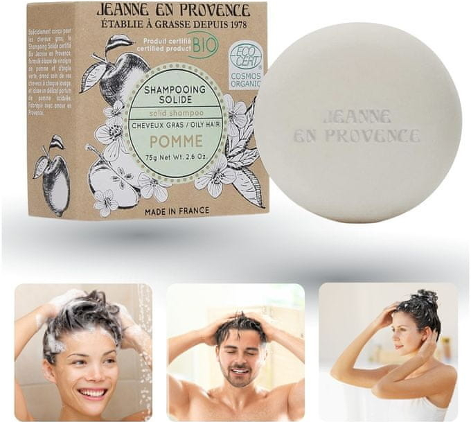 Jeanne en Provence BIO Almond organický tuhý šampón 75 g