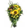 Smútočný aranžmán betonka umelé slnečnice, ruže a doplnky 50cm x 28cm x 18cm Smútočný aranžmán betonka umelé slnečnice, ruže a doplnky 50cm x 28cm x 18cm