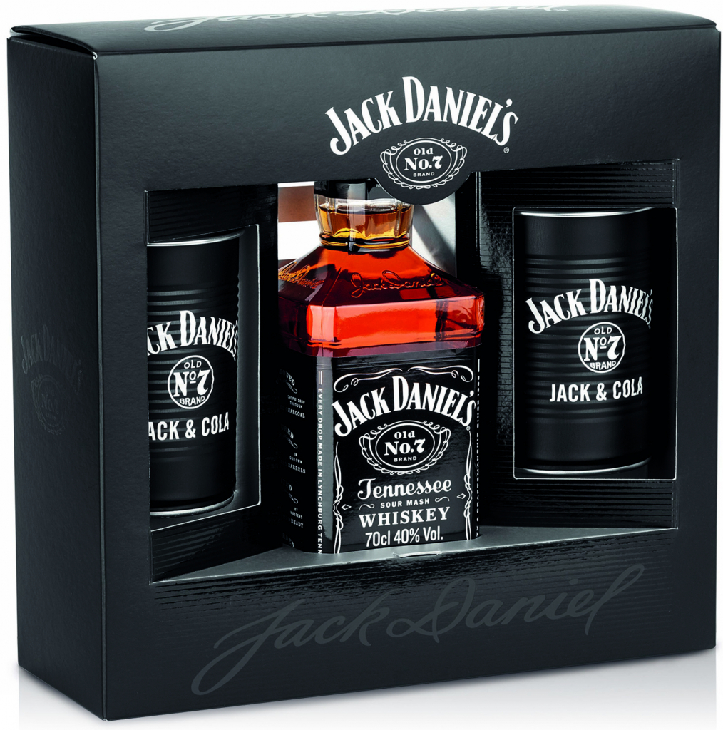 Jack Daniel\'s 40% 0,7 l (darčekové balenie 2 plecháčikov)