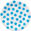 Godan Papierové taniere Biele s modrými bodkami 18 cm Godan Papierové taniere Biele s modrými bodkami 18 cm