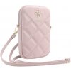 Guess PU Quilted 4G taška s kovovým logom a zipsom, ružová