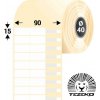 90 * 15 mm-ová 1 radová plastová Zlatnícka etiketa (4300 etikiet/kotúč) 90 * 15 mm-ová 1 radová plastová Zlatnícka etiketa (4300 etikiet/kotúč)