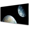 Obraz na skle Mesiac zeme vesmír 100x50 cm Obraz na skle Mesiac zeme vesmír 100x50 cm
