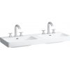 LAUFEN Pro S dvojumývadlo do nábytku, 2x tri otvory, dva prepady, 1300 x 465 mm, biela, H8149680001081 LAUFEN Pro S dvojumývadlo do nábytku, 2x tri otvory, dva prepady, 1300 x 465 mm, biela, H8149680001081