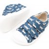 Mido shoes Barefoot detské plátenky Mido Doggy blue modré