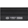 Cooler Master zdroj X Mighty 2000W, 120 mm, Plně modulární, 80 Plus Platinum, ATX 3.1 MPS-K001-AFBP-NBEU Cooler Master zdroj X Mighty 2000W, 120 mm, Plně modulární, 80 Plus Platinum, ATX 3.1 MPS-K001-AFBP-NBEU
