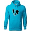 Border kólia obrys hlavy - Mikina pánska Cape s kapucňou - 3XL ( Svetlý tyrkys ) Border kólia obrys hlavy - Mikina pánska Cape s kapucňou - 3XL ( Svetlý tyrkys )