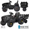 Detský elektrický traktor s prívesom – čierna Detský elektrický traktor s prívesom – čierna