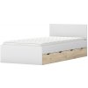 Jednolôžková posteľ 90x200 Joy - biela/dub artisan Jednolôžková posteľ 90x200 Joy - biela/dub artisan