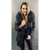 Max Original Leather Páperová bunda s kožušinou 99808M black (46 L) - Čierna - 46 Max Original Leather Páperová bunda s kožušinou 99808M black (46 L) - Čierna - 46