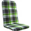 Záhradná poduška na vysoké kreslo, zelená kocka, 116x50 cm Záhradná poduška na vysoké kreslo, zelená kocka, 116x50 cm