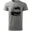Vlak 753 - Klasické pánske tričko vyššej gramáže - S ( Tmavosivý melír ) Vlak 753 - Klasické pánske tričko vyššej gramáže - S ( Tmavosivý melír )
