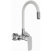 AQUARISTO STYLE Drezová batéria DAKOTA rozstup 100mm, horné flexi rameno, biela-chróm AQUARISTO STYLE Drezová batéria DAKOTA rozstup 100mm, horné flexi rameno, biela-chróm