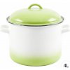 Perfect Home Smaltovaný hrniec s pokrievkou BIELO-ZELENÝ, 4L, 66914 Perfect Home Smaltovaný hrniec s pokrievkou BIELO-ZELENÝ, 4L, 66914