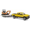 Bruder Terénne servisné auto RAM s minibagrom Bruder Terénne servisné auto RAM s minibagrom