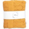 Luxusná bavlnená háčkovaná deka, dečka LOVE, 75x95cm - horčicová Baby Nellys Luxusná bavlnená háčkovaná deka, dečka LOVE, 75x95cm - horčicová Baby Nellys