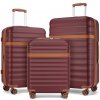 Sada 3 cestovných ABS+PC kufrov Kono 33L/57L/87L - burgundy Sada 3 cestovných ABS+PC kufrov Kono 33L/57L/87L - burgundy