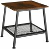 Tectake 404267 Bedford 45,5 x 45 x 47 cm industriálne drevo tmavé, rustikálne