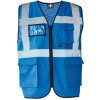 Korntex Berlin Multifunkčná reflexná vesta na zips KX802 Blue XL Korntex Berlin Multifunkčná reflexná vesta na zips KX802 Blue XL