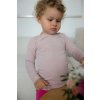Detské tričko s dlhým rukávom z merino vlny, bavlny a hodvábu svetloružový melír Cosilana Veľkosť: 98/104 Detské tričko s dlhým rukávom z merino vlny, bavlny a hodvábu svetloružový melír Cosilana Veľkosť: 98/104