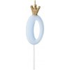 PartyDeco Sviečka narodeninová číslo 0, svetlo modrá, 9,5 cm PartyDeco Sviečka narodeninová číslo 0, svetlo modrá, 9,5 cm