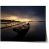Sablio Plagát Loďka na jazere 2 - 60x40 cm Sablio Plagát Loďka na jazere 2 - 60x40 cm