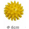 Masážní míček - ježek Velikost: 6 cm, žlutá Masážní míček - ježek Velikost: 6 cm, žlutá