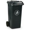 Plastová popolnica 120 litrov, tmavo sivá Plastová popolnica 120 litrov, tmavo sivá