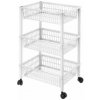 Kinekus Regál UH 3-poschodový 40x29x62cm biely na kolieskach Kinekus Regál UH 3-poschodový 40x29x62cm biely na kolieskach