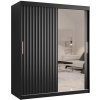 Šatníková skriňa so zrkadlom Riflo Wave II 150 - čierna Šatníková skriňa so zrkadlom Riflo Wave II 150 - čierna
