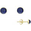 jantario Pozlátené náušnice s lapis lazuli Gombíček 102415 jantario Pozlátené náušnice s lapis lazuli Gombíček 102415