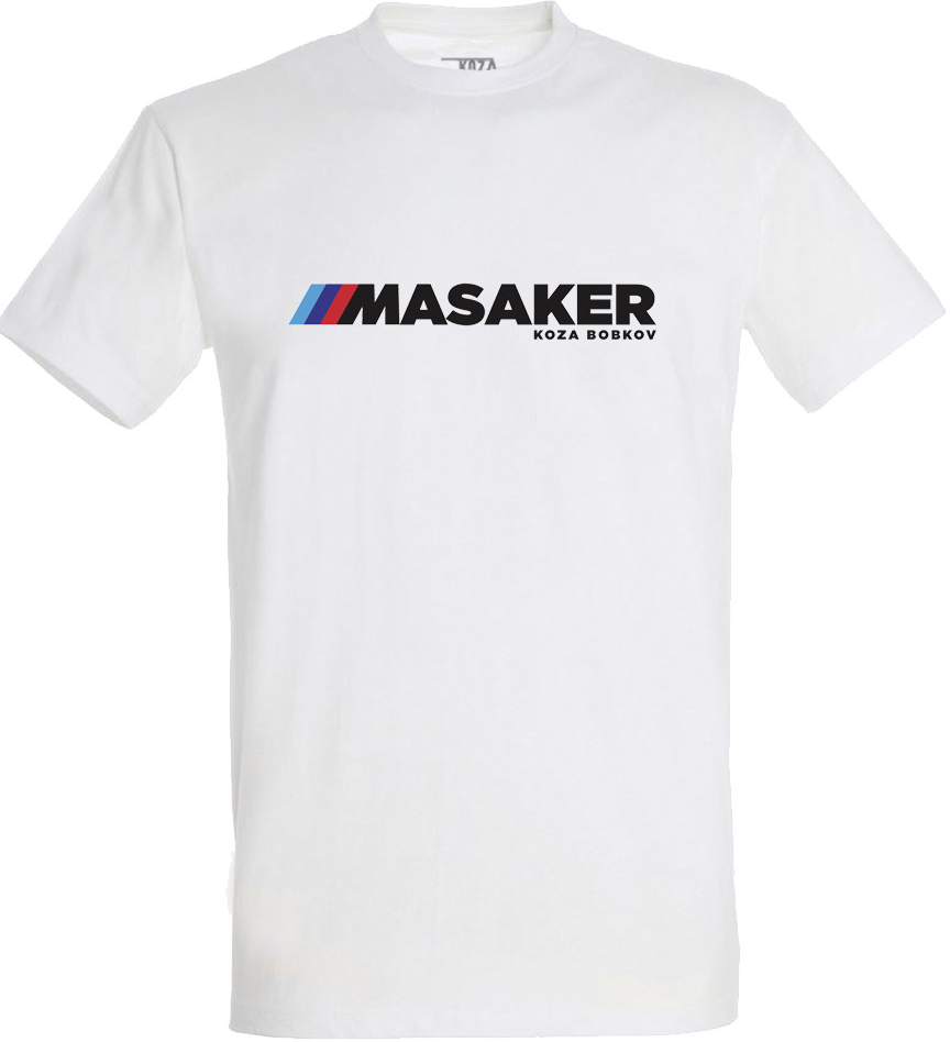 Koza Bobkov tričko Masaker 2023 biele
