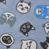 Strima Cuddle Fleece Double Face - Cats & Cat Paws, Blue Strima Cuddle Fleece Double Face - Cats & Cat Paws, Blue