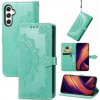 Peňaženkové kožené puzdro Mandala Flower na Samsung Galaxy A25 5G - Zelená Peňaženkové kožené puzdro Mandala Flower na Samsung Galaxy A25 5G - Zelená