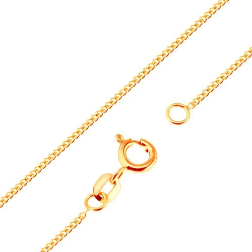 Šperky eshop Retiazka zo žltého zlata husto spájané ploché oválne očká S2GG171.15