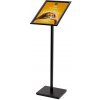 Jansen Display Menuboard s klaprámem A3, ostrý roh, profil 25mm Černá, 625 x 1100 mm