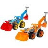 Teddies Traktor s 2 lyžicami 2 farby Teddies Traktor s 2 lyžicami 2 farby