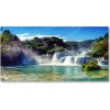 Foto obraz sklo tvrzené vodopády Krka 100x50 cm Foto obraz sklo tvrzené vodopády Krka 100x50 cm